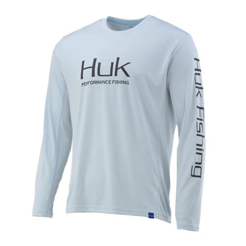【中古】【未使用・未開封品】HUK メンズ アイコンX長袖シャツ M ブルー