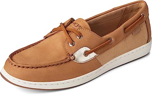 【中古】【未当て嵌める・未開封品】Sperry Coastfish Boat Tan/Gold 9