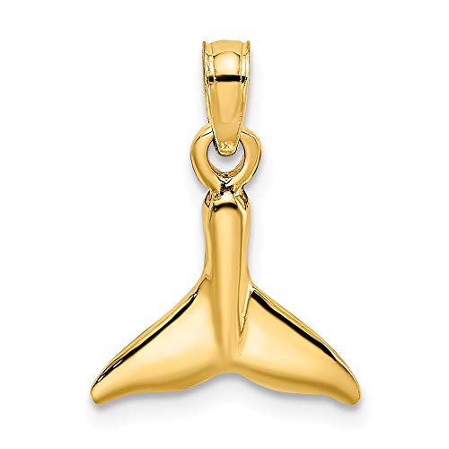 【中古】【未使用・未開封品】Jewels By Lux 14K イエローゴールド 小さなクジラの尾 ハイポリッシュペンダント|AJIMURA-SHOP