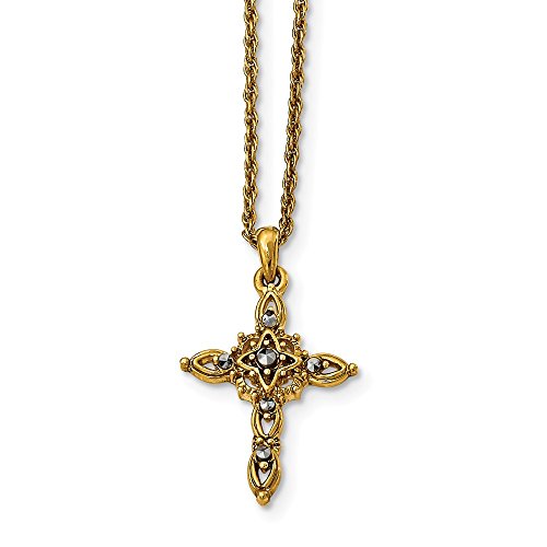 【中古】【未当て嵌める・未開封品】Jewels By Lux ゴールド声の調子 目じるし敷き地 18in 差し交わす首飾り, 目じるし敷き地