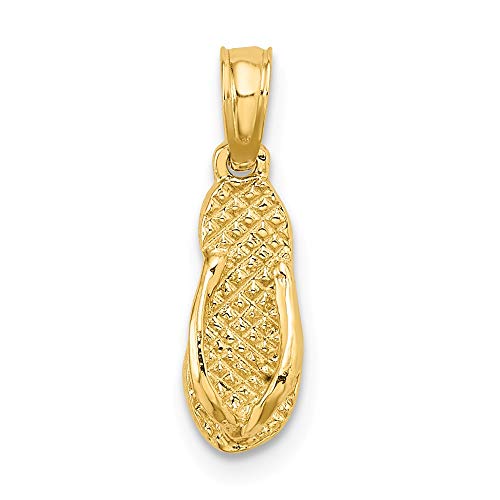 【中古】【未使用・未開封品】Jewels By Lux 14K イエローゴールド ジャマイカ シングル フリップフロップ ペンダント