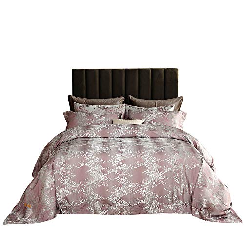 【中古】【未使用・未開封品】Queen Size Duvet Cover Set, 6 Piece Luxury Jacquard Bedding, Dolce Mela Hollywood DM714Q