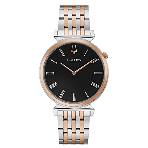 【中古】【未当てはめる・未開封品】Bulova クラシッククォーツメンズウォッチ、ステンレス鋼スチール写真、ツートンカラー（真似形：98A234） ツートーンローズ