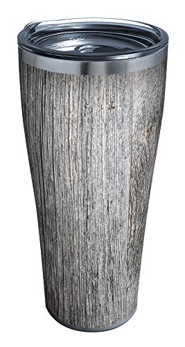 【中古】【未使用・未開封品】Tervis グレー 木目 トリプルウォール断熱タンブラー トラベルカップ 飲み物を冷たく温かく保ちます 30オンス ステンレススチール