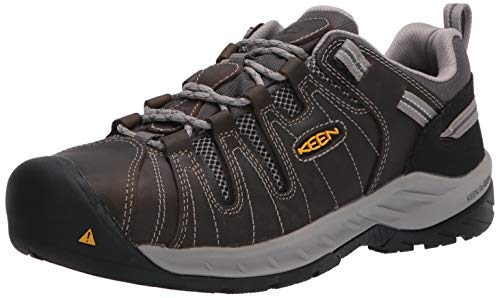 【中古】【未使用・未開封品】KEEN Utility メンズ フリント2 ロースチールつま先 滑り止め作業靴 US サイズ: 8 Wide カラー: グレー｜AJIMURA-SHOP