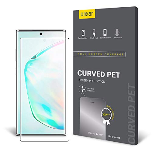 【中古】【未当て嵌める・未開封品】Olixar サムスン Galaxy Note 10 Plus 5G 映写幕プロテクター - 曲線状の形したPET写真フィルム保護すること - 容れもの和気藹藹たる - 飾り気の無いに貼り付けられるカ