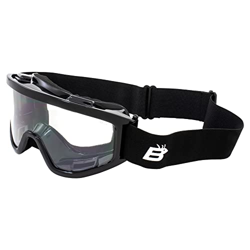 【中古】【未使用・未開封品】Birdz Eyewear Vulture パッド入りライディング+スキーゴーグル - ほとんどの眼鏡にフィット - クリアレンズ