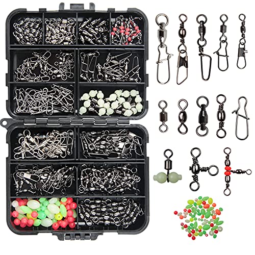 【中古】【未使用・未開封品】JSHANMEI 釣りスイベルキット ボールベアリングスイベル ローリングバレルスイベル クロスライン3ウェイスイベル デュオロックスナップ 高強度釣｜AJIMURA-SHOP