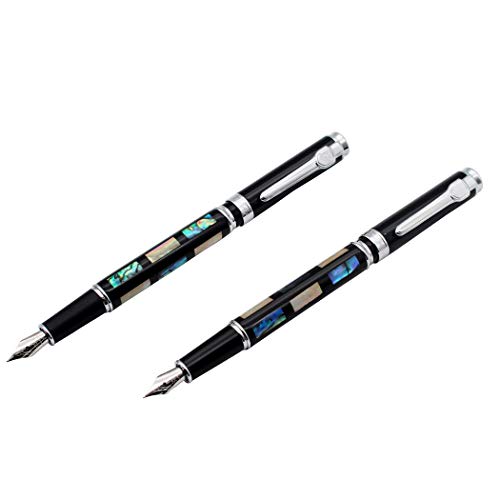【中古】【未使用・未開封品】Abcsea 2本 Jinhao x8802 シェル万年筆 筆記用 エレガントな万年筆 細字 ファンデーションペン 細字