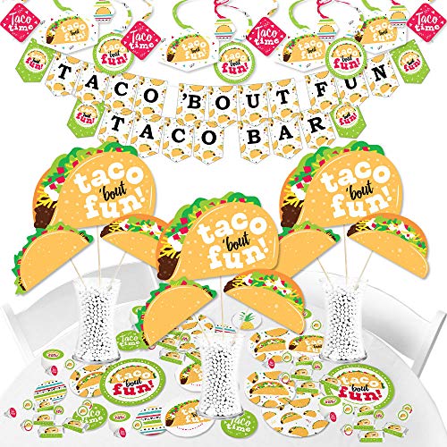 【中古】【未使用・未開封品】Big Dot of Happiness Taco \'Bout Fun - メキシカンフィエスタ用品 - バナーデコレーションキット - バンドルバンドル