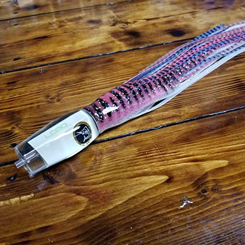 【中古】【未当て嵌める・未開封品】Lobo Lures スーパーグロー #50 Typhoon Marlin \u0026 Bigeyマグロトローリングルアー 亜米利加製 (10/0 ケーブルアシストフックリグ、ビッグアイピンク/