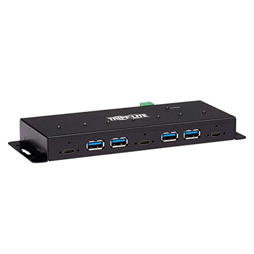 【中古】【未使用・未開封品】USB Hub 7-Port Industrial 4 USB-A & 3 USB C ESD Immunity Metal