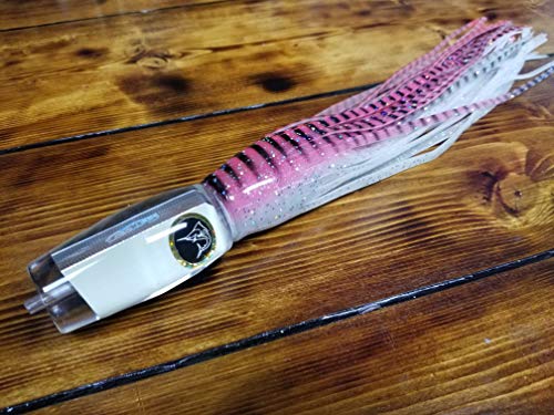 【中古】【未当て嵌める・未開封品】Lobo Lures スーパーグロー #50 タイフーン マーリン\u0026ビッグアイ 鮪 トローリングルアー 亜米利加製 (10/0 ケーブルアシストフックリグ、さくら色