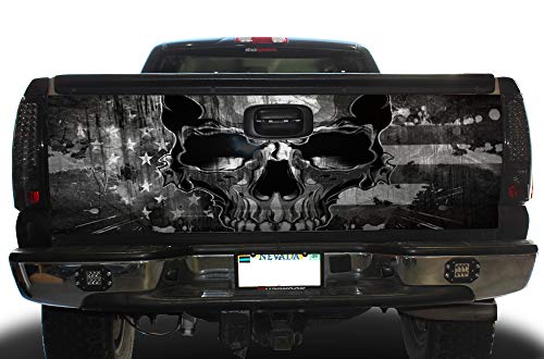 【中古】【未使用・未開封品】Car-Gear テールゲート アクセント グラフィックスキット 3M ビニール デカール ラップ シボレー シルバラード 1500 1999-2007年式対応 - スカル