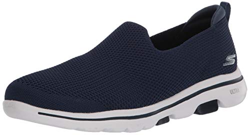 【中古】【未当て嵌める・未開封品】Skechers レディース Go Walk 5-124147 スニーカー, 米国海軍/白いこと, 8 Medium US