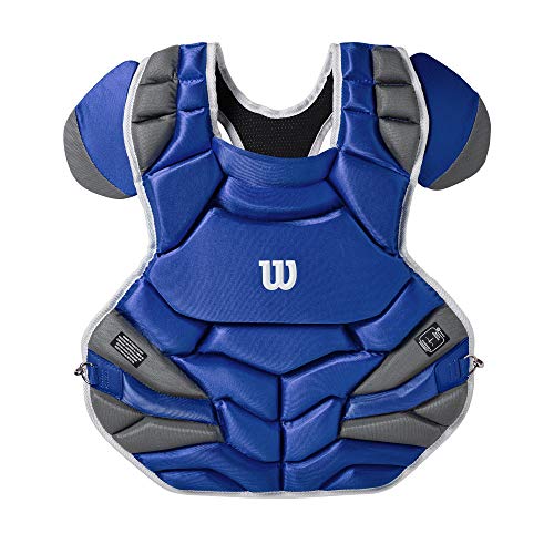 【中古】【未使用・未開封品】Wilson 大人用 C1K NOCSAE チェストプロテクター - ロイヤル