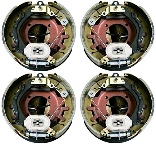 【中古】【未当て嵌める・未開封品】M-Parts 2組 自分自身合わせる 12-1/4in X 3-3/8in (12.25in X 3.375in) 電動トレーラードラムブレーキアセンブリキット 8,000重量ポンド (8