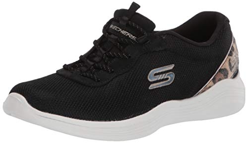 【中古】【未当て嵌める・未開封品】Skechers レディース 流行り物スニーカー, 黒いこと/サクラ色ゴールド。, 5