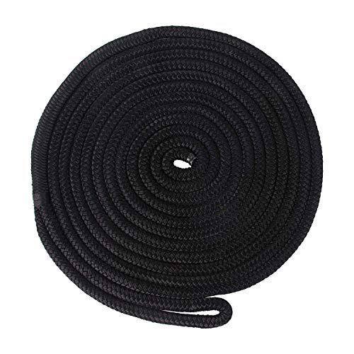 【中古】【未使用・未開封品】ドッキングライン ダブル編組ナイロンブラックドッキングライン 5/8インチ 25フィート 50フィート 係留ロープ 12インチアイレットアンカーライン 15,755円