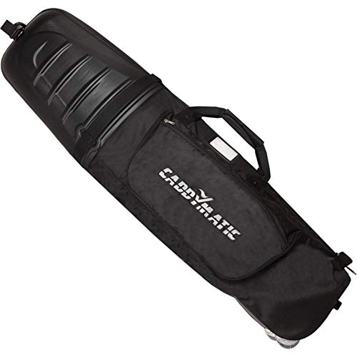 【中古】【未使用・未開封品】Caddymatic ハードトップシェル パッド入りトラベルカバー ホイール付き ブラック