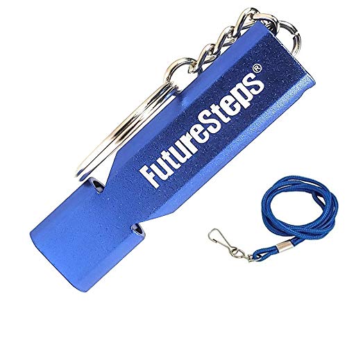 【中古】【未使用・未開封品】FUTURESTEPS サバイバルホイッスル 緊急安全性 大音量 ハイキング 嵐 キャンプ ボート 犬のトレーニングに ストラップ付き 120デシベル ブルー 3