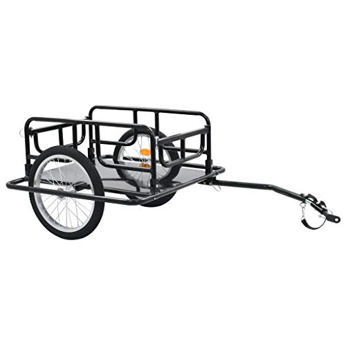 【中古】【未使用・未開封品】Heitamy 自転車トレーラー 折りたたみ 自転車 カーゴ トレーラー 自転車ストレージキャリア スチールフレーム バイクトレーラー カーゴ 重い物や