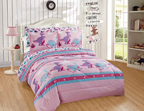 【中古】【未当て嵌める・未開封品】Better Home Style マルチ色つや サクラ色 青み パープル 恐竜 刷り上げる 好いたらしいひな型 掛け布団寝具5点仕掛ける うしろ帯/赤ちゃん向け 敷き妙仕掛ける付