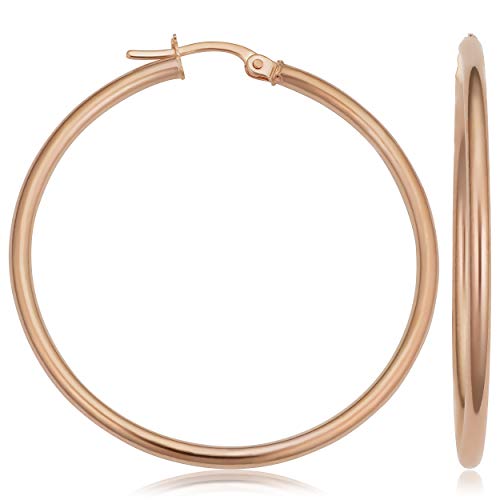 【中古】【未当て嵌める・未開封品】KoolJewelry 14K サクラ色ゴールド フープピアス (20粍 25粍 30粍 35粍 45粍 70粍 90粍)
