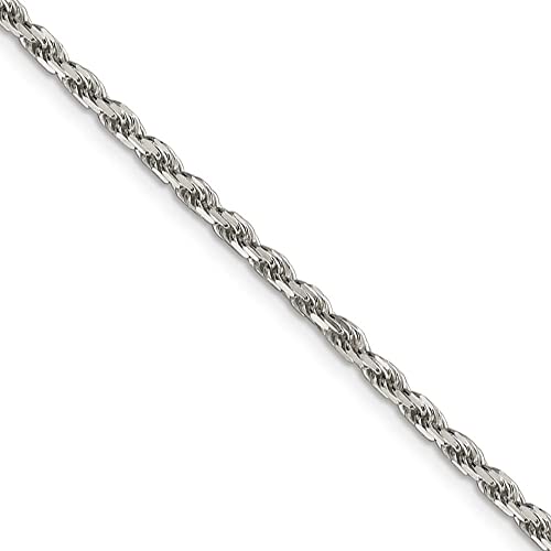 【中古】【未使用・未開封品】Black Bow Jewelry 2.5mm スターリングシルバー ダイヤモンドカット ソリッドロープチェーンネックレス|AJIMURA-SHOP