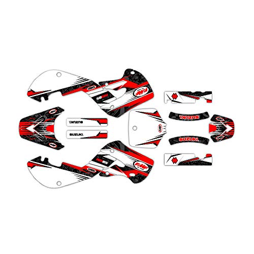 【中古】【未当て嵌める・未開封品】RM65 01+ FMF Exhuast レッドグラフィックキット シュラウドデカール RM 65 デカールステッカー