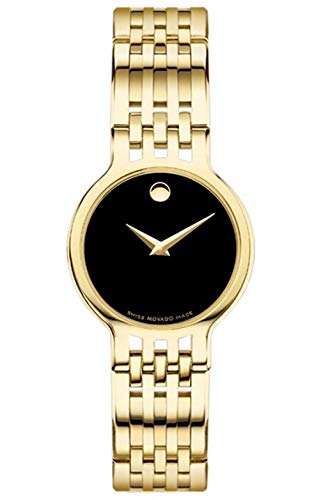 【中古】【未当てはめる・未開封品】Movado Esperanza 石英 黒いこと文字盤 レディースウォッチ 0607149