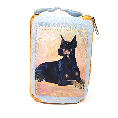 【中古】【未使用・未開封品】Doberman 折りたたみ式トートバッグ ? 丈夫で防水 ? ジッパー式トートバッグ ? 素晴らしいアート ? ドーベルマンのオーナーに最適