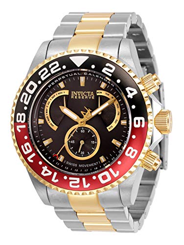 【中古】【未当てはめる・未開封品】Invicta Men\u0027s Reserve Steel Bracelet \u0026 Case Swiss Quartz Charcoal Dial Analog Watch 29958