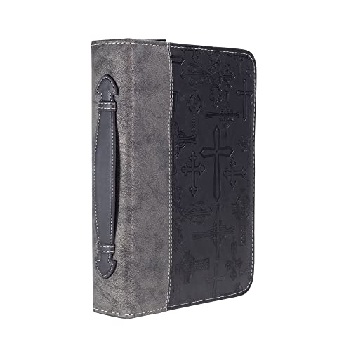 【中古】【未使用・未開封品】クロスデザイン ミッドナイトブラックとシルバートーン フェイクレザー 聖書カバー X-Large 17,851円