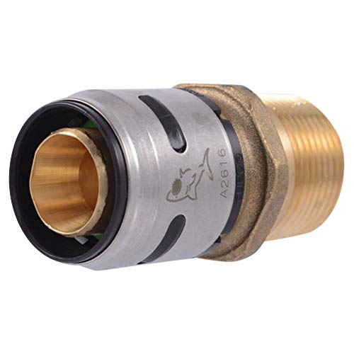 【中古】【未使用・未開封品】SharkBite K140Z2 EvoPEX コネクター 1インチ MNPT RT、プッシュトゥコネクト、PEX、その他