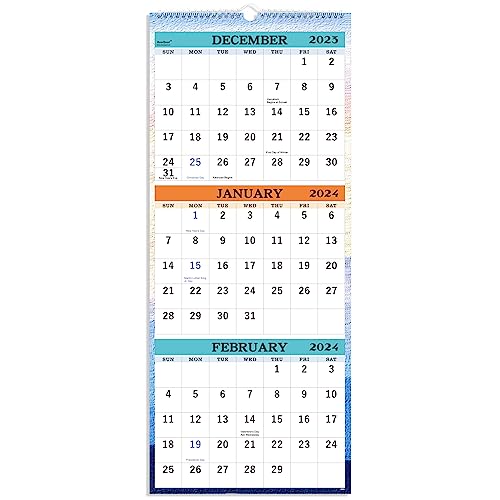 【中古】【未使用・未開封品】2021年 壁掛けカレンダー - 3か月表示 縦型カレンダー カレンダー プランナー 2021年 11インチ x 26インチ 大 平ら 2021年1月～2021年12月 あな