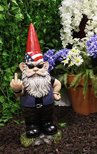 【中古】【未当て嵌める・未開封品】Ebros Rude Garden Greeter Go Away!小びと 小びと フリップ ザ 小鳥 偶像 中庭 アウトドア スウィミングプール片方 苑地 図形 一風