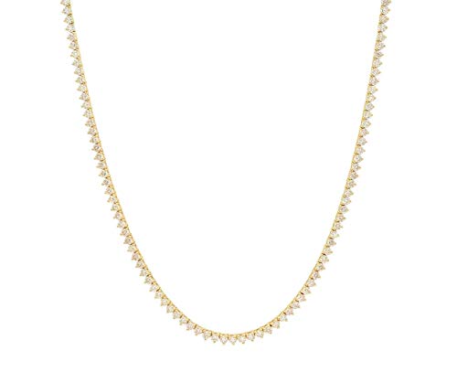 【中古】【未使用・未開封品】スターリングシルバー 3mm 3プロング キュービックジルコニア テニスブレスレット/ネックレス 7インチ~24インチ イエロー|AJIMURA-SHOP