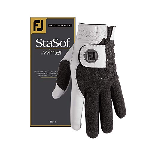 【中古】【未使用・未開封品】FootJoy StaSof ウィンターグローブ パール カデット M/L