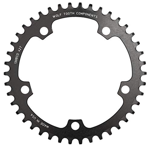 【中古】【未当て嵌める・未開封品】ウルフトゥース(Wolf Tooth) 130 BCD 5 Bolt Chainring 42T compatible with SRAM Flattop チェーン店輪っか スポーツ・アウトドア-チェーンリング