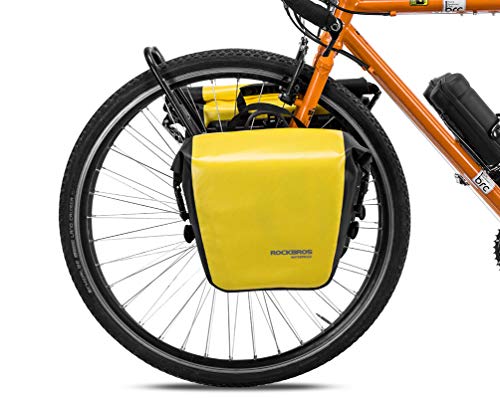 【中古】【未使用・未開封品】ROCK BROS フロントローラー パニアバッグ フロントラック 自転車バッグ 丈夫な棚パッケージ キャリーハンドルとフリーショルダーストラップ付き