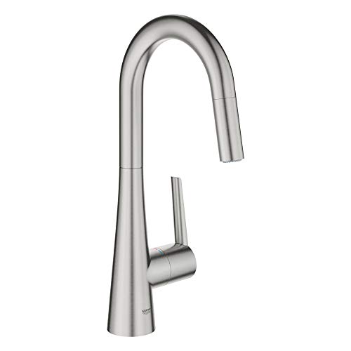 【中古】【未当て嵌める・未開封品】GROHE 32283DC2 Ladylux L2 シングル手持ち部分 プルダウン デュアルスプレープレップシンク 勝手もと水道の栓 百貨店スチール写真