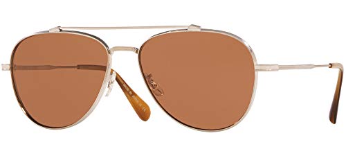 【中古】【未使用・未開封品】Oliver Peoples RIKSON OV 1266ST つや消しシルバー/柿 56/15/145