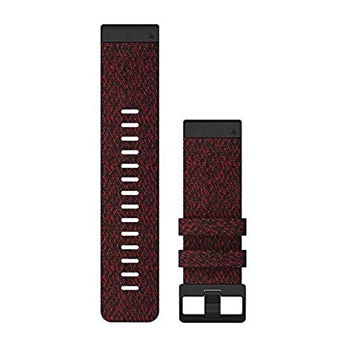 【中古】【未使用・未開封品】Garmin Quickfit 26 Watch Band, Heathered Red Nylon