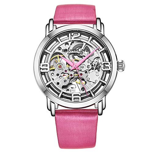 【中古】【未当て嵌める・未開封品】Stuhrling 一風変わったウオッチ レディース 自動小銃一巻き スケルトンウォッチ 自動小銃一巻き レディースドレスウォッチ レザーウォッチストラップ 機械類式腕時