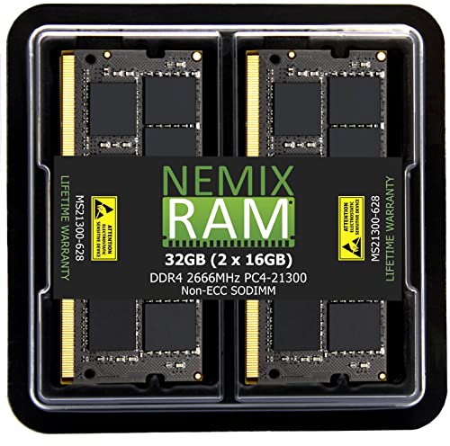 【中古】【未使用・未開封品】NEMIX RAM 32GB 2x16GB Mac Mini 2018対応メモリ DDR4-2666 PC4-21300 SODIMM - NEMIX RAM