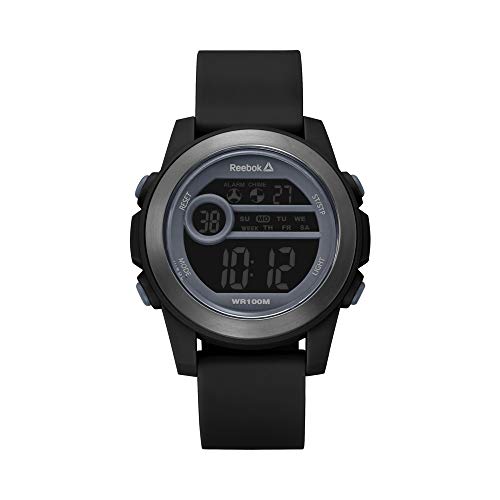 【中古】【未当て嵌める・未開封品】REEBOK モードスポーツブラックメンズウォッチ 43粍入れもの 黒いこと人間の顔 ABS入れもの ブラックポリウレタンストラップ 薄墨色/黒いこと金剛石
