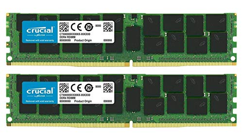 【中古】【未当て嵌める・未開封品】Crucial 64GB (2 x 32GB) DDR4 パソコン4-21300 2666MHz RDIMM (2 x CT32G4RFD4266)、デュアル価値づける レジスタード ECC記憶装置