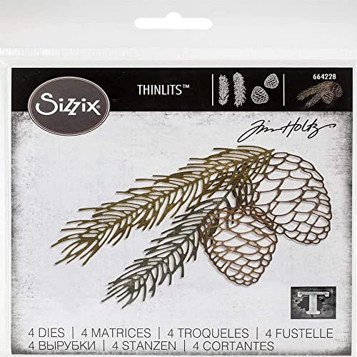 【中古】【未使用・未開封品】Sizzix Thinlits Dies By Tim Holtz 4/Pkg-Pine Branch -664228 10,656円