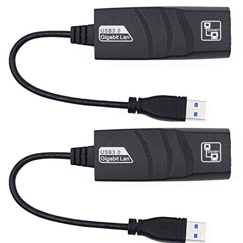 【中古】【未使用・未開封品】Boon Earthie 2 x ブラック USB 3.0 から 10/100/1000Mbps ギガビットイーサネット LAN RJ45 ネットワークアダプターケーブル PC Mac 接続 イン